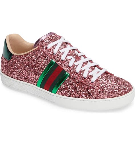 gucci women glitter shoes|Gucci ace glitter sneakers.